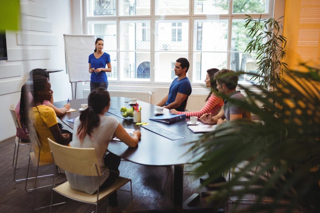 Groupe de professionnels en formation